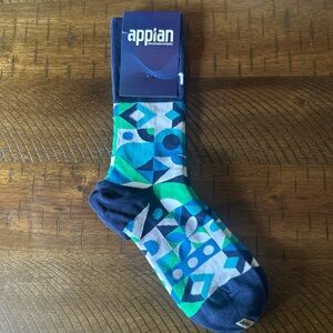 Men's Geometric Blue Socks